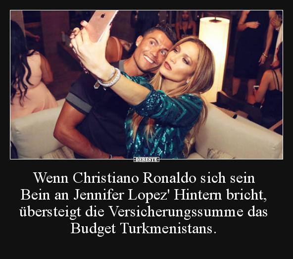 Wenn Christiano Ronaldo sich sein Bein an Jennifer Lopez'.. - Lustige Bilder | DEBESTE.de