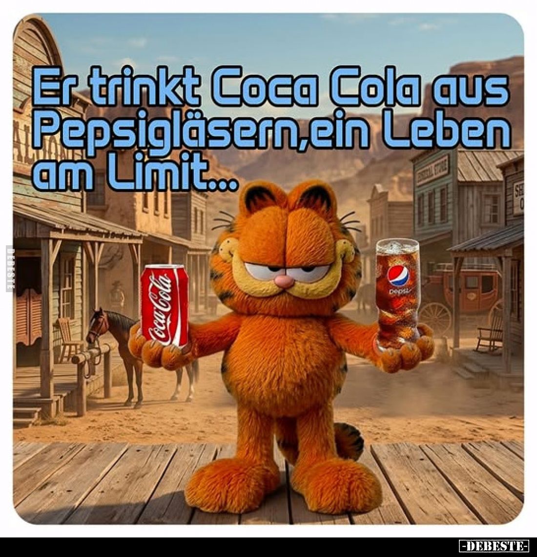 Er trinkt Coca Cola aus Pepsigläsern, ein Leben am Limit...