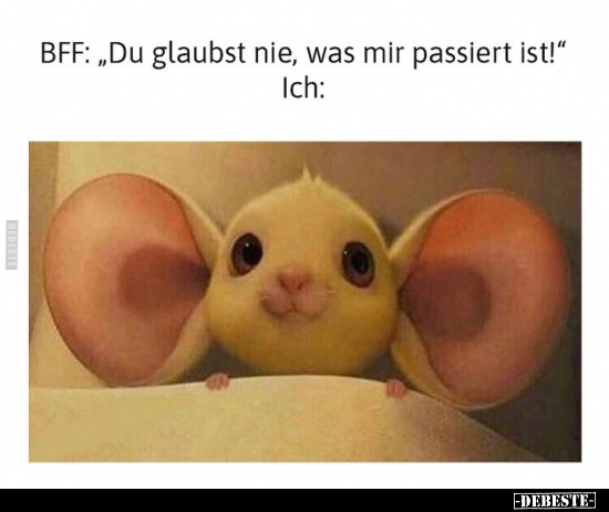 BFF: "Du glaubst nie, was mir passiert ist!".. - Lustige Bilder | DEBESTE.de