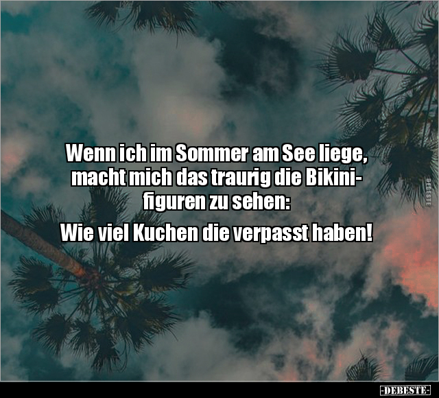 Wenn ich im Sommer am See liege, macht mich das traurig.. - Lustige Bilder | DEBESTE.de