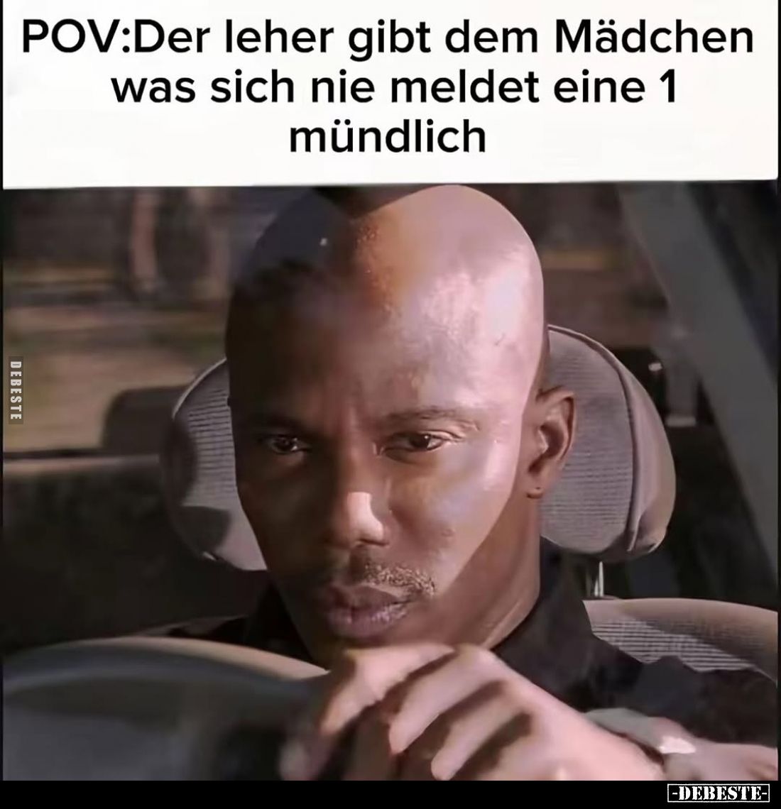 POV:Der leher gibt dem Mädchen was sich nie meldet eine 1 mündlich.