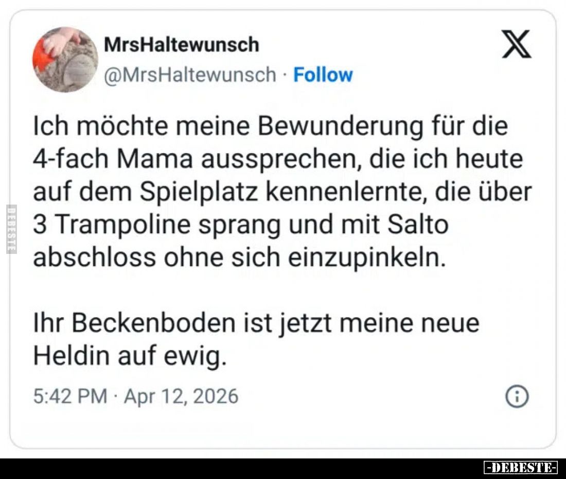 Ich möchte meine Bewunderung für die 4-fach Mama.. - Lustige Bilder | DEBESTE.de