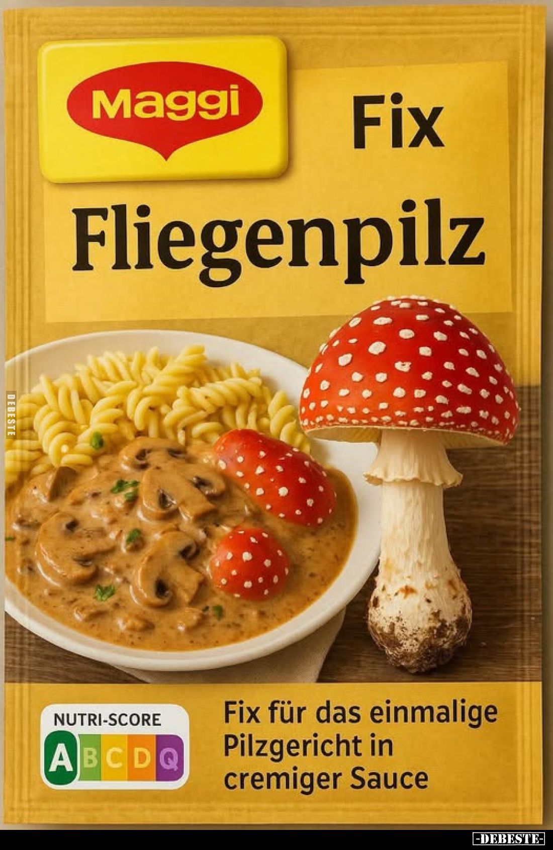Maggi Fix Fliegenpilz
Fix für das einmalige Pilzgericht in cremiger Sauce
