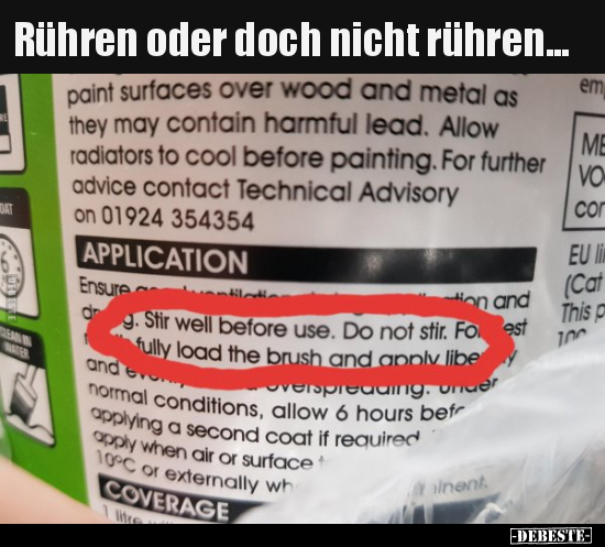 Rühren oder doch nicht rühren...