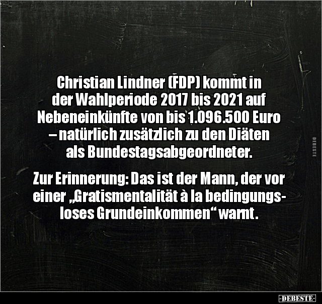 Christian Lindner (FDP) kommt in der Wahlperiode 2017 bis.. - Lustige Bilder | DEBESTE.de