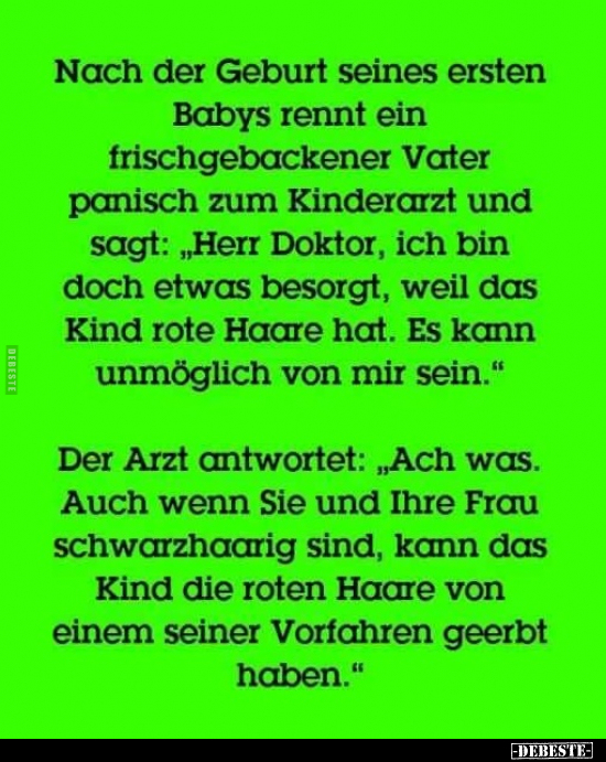 Nach der Geburt seines ersten Babys rennt ein.. - Lustige Bilder | DEBESTE.de