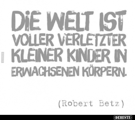 Die Welt ist voller Verletzter kleiner Kinder in..