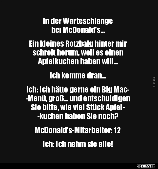 In der Warteschlange bei McDonald's... - Lustige Bilder | DEBESTE.de