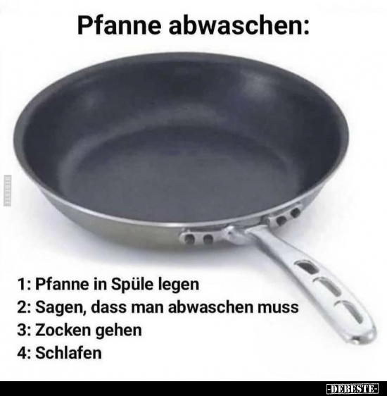 Pfanne abwaschen.. - Lustige Bilder | DEBESTE.de