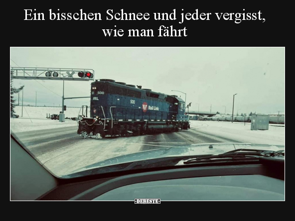 Ein bisschen Schnee und jeder vergisst, wie man fährt.. - Lustige Bilder | DEBESTE.de