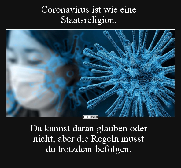 Coronavirus ist wie eine Staatsreligion... - Lustige Bilder | DEBESTE.de