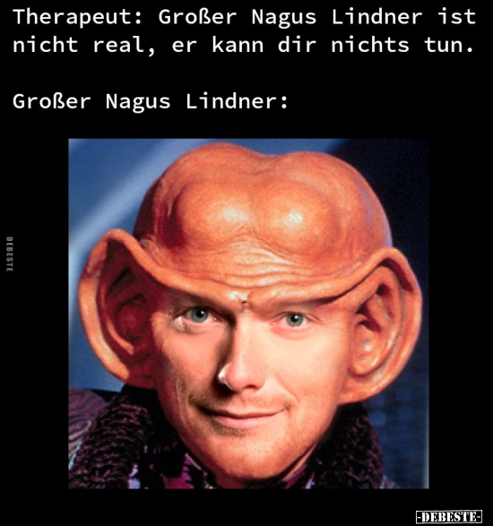 Therapeut: Großer Nagus Lindner ist nicht real, er kann dir.. - Lustige Bilder | DEBESTE.de