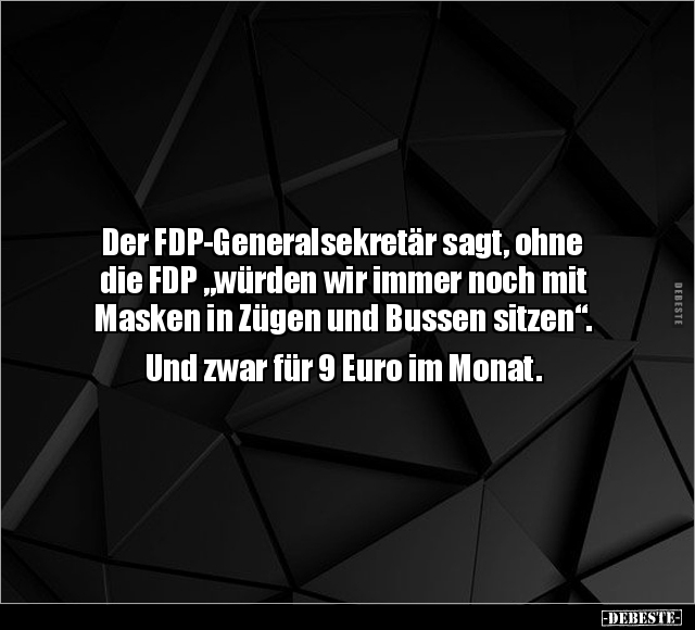 Der FDP-Generalsekretär sagt, ohne die FDP "würden wir.." - Lustige Bilder | DEBESTE.de