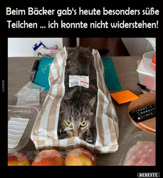 Beim Bäcker gab's heute besonders süße Teilchen.. - Lustige Bilder | DEBESTE.de