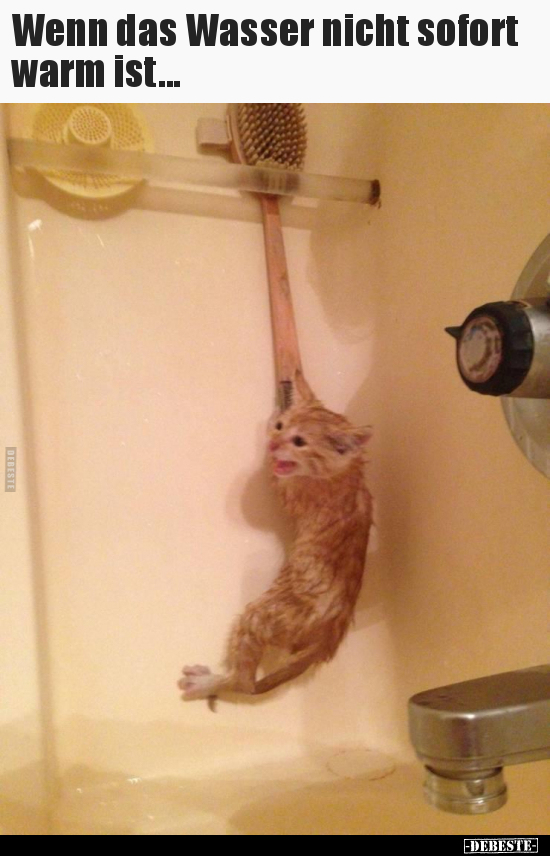 Wenn das Wasser nicht sofort warm ist...