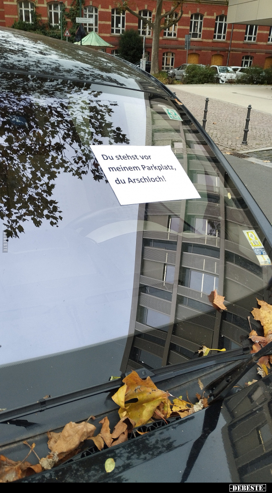 Du stehst vor meinem Parkplatz, du... - Lustige Bilder | DEBESTE.de