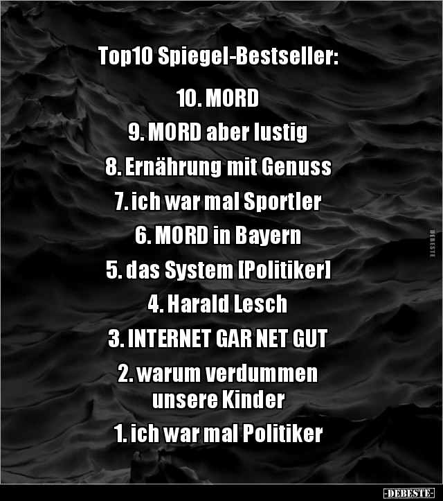 Top10 Spiegel-Bestseller: 10. MORD9. MORD aber lustig.. - Lustige Bilder | DEBESTE.de