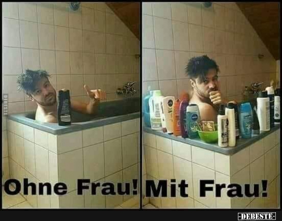 Ohne Frau! / Mit Frau!
