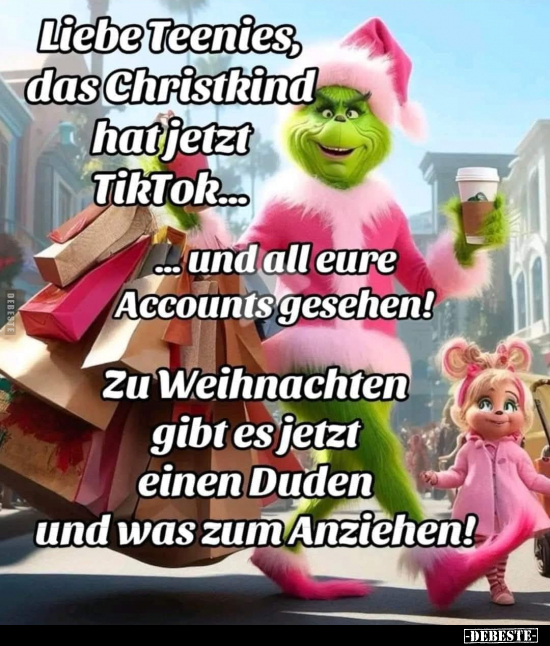 Liebe Teenies, das Christkind hat jetzt TikTok... - Lustige Bilder | DEBESTE.de