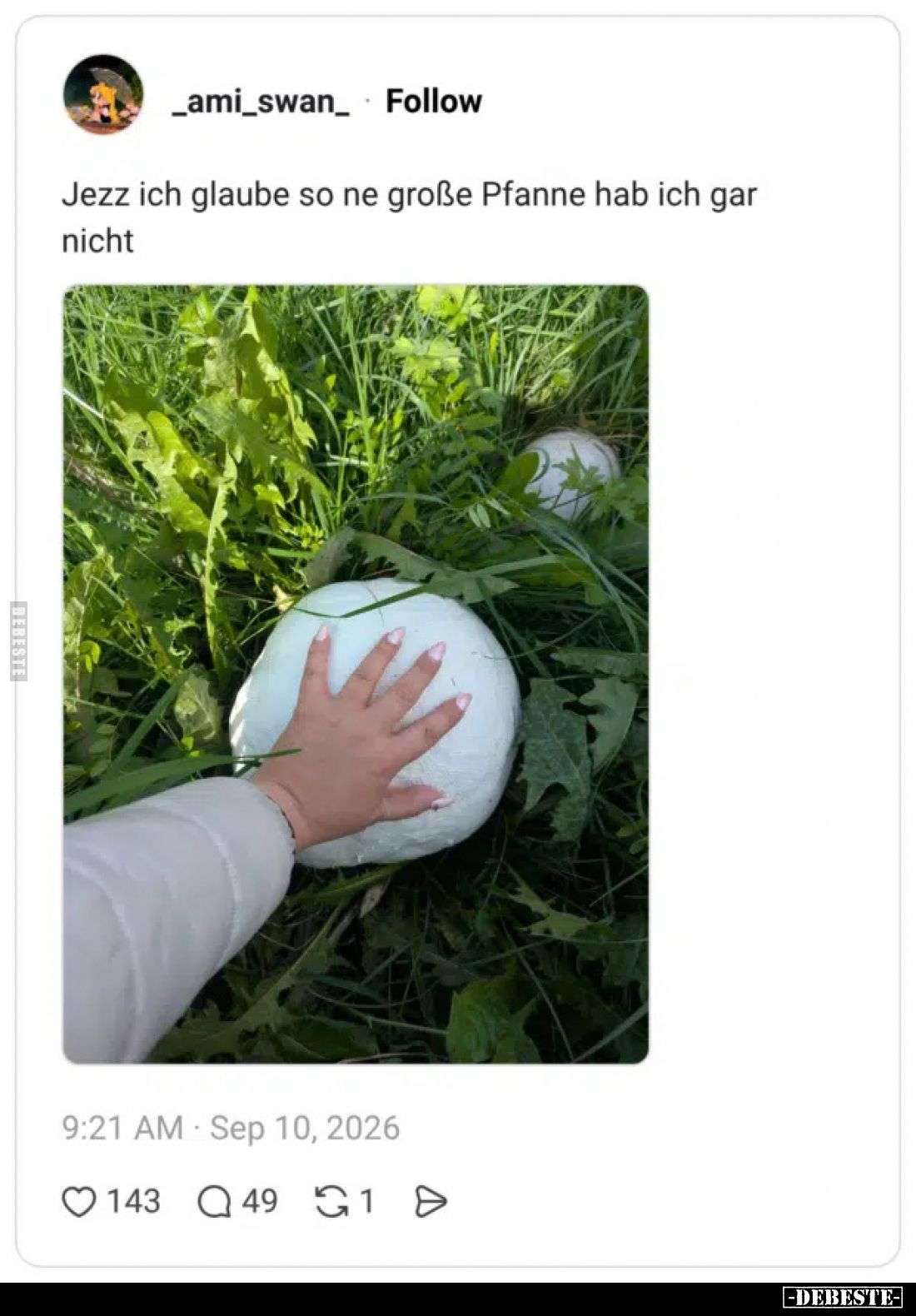 Jezz ich glaube so ne große Pfanne hab ich gar nicht