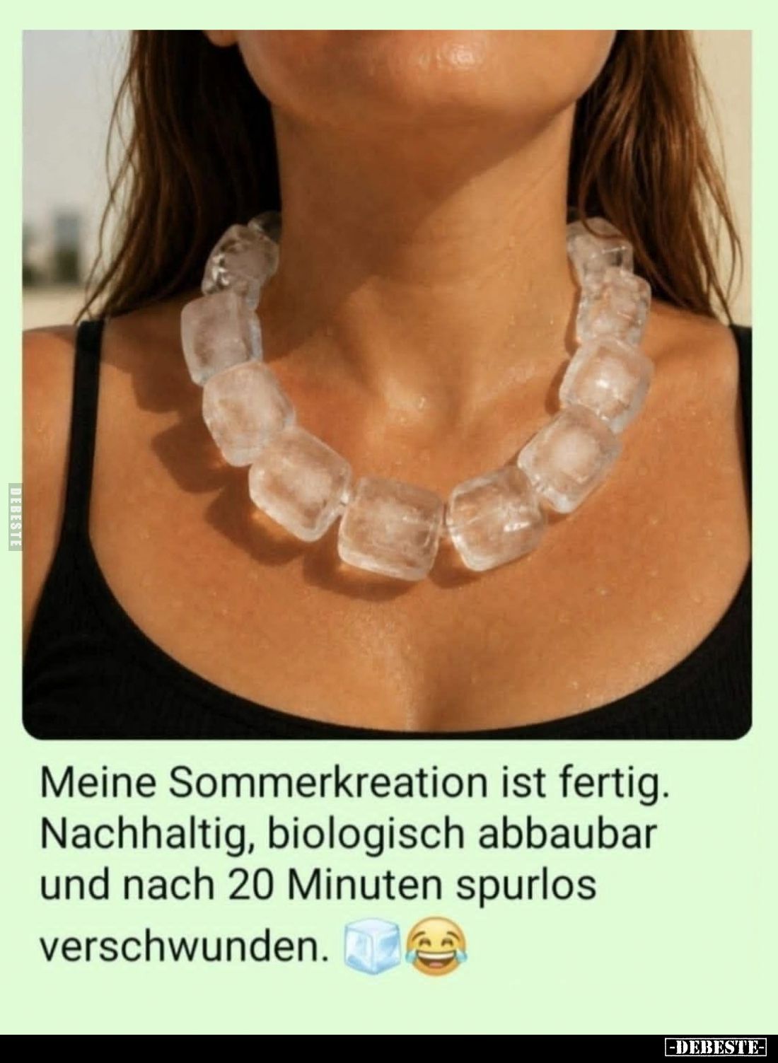 Meine Sommerkreation ist fertig.
Nachhaltig, biologisch abbaubar und nach 20 Minuten spurlos verschwunden.