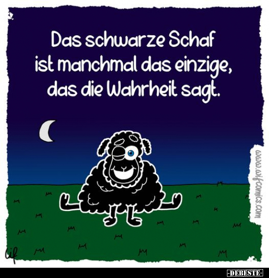 Das schwarze Schaf ist manchmal das einzige.. - Lustige Bilder | DEBESTE.de