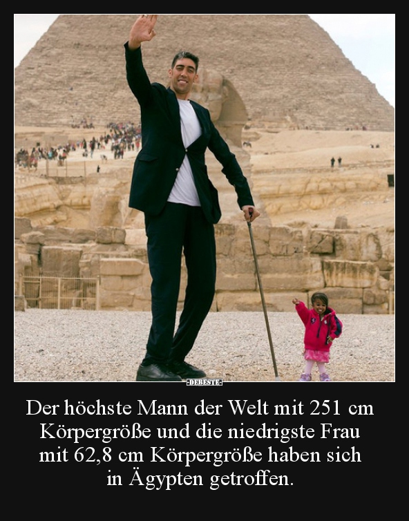 Der höchste Mann der Welt mit 251 cm Körpergröße und die.. - Lustige Bilder | DEBESTE.de