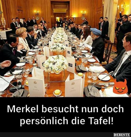 Merkel besucht nun doch persönlich die Tafel! - Lustige Bilder | DEBESTE.de