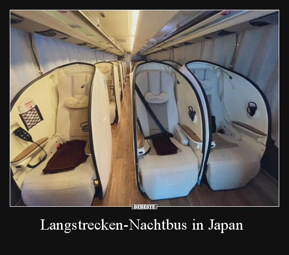 Langstrecken-Nachtbus in Japan.. - Lustige Bilder | DEBESTE.de