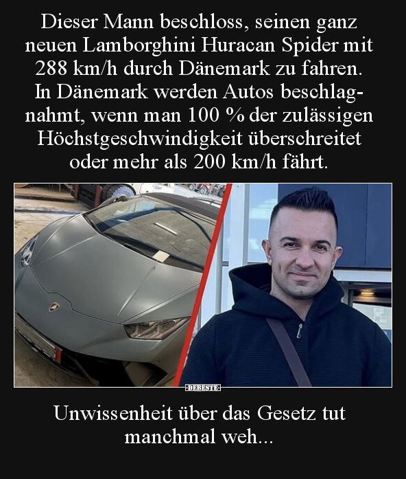 Dieser Mann beschloss, seinen ganz neuen Lamborghini.. - Lustige Bilder | DEBESTE.de
