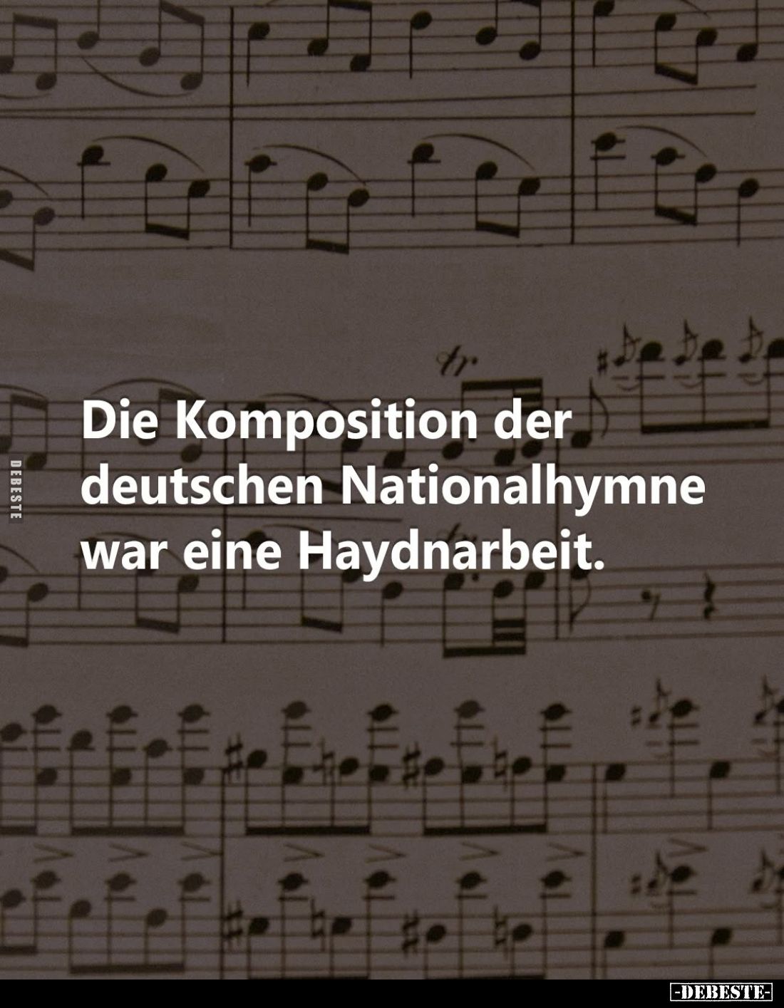 Die Komposition der deutschen Nationalhymne war eine Haydnarbeit.