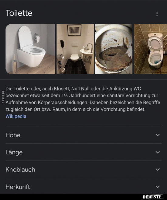 Die Toilette oder, auch Klosett, Null-Null oder die.. - Lustige Bilder | DEBESTE.de
