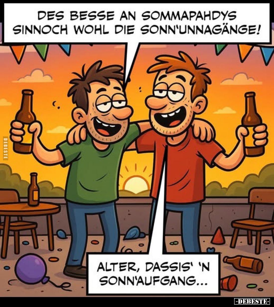 Des besse an Sommapahdys sinnoch wohl die Sonn'Unnagänge!
-
Alter, dassis' 'n Sonn'Aufgang...