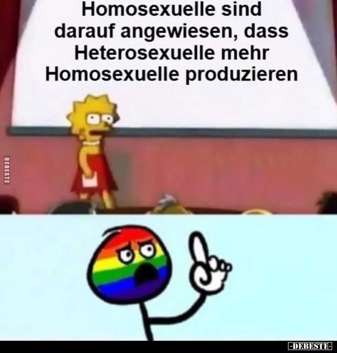 Homosexuelle sind darauf angewiesen, dass Heterosexuelle mehr Homosexuelle produzieren.