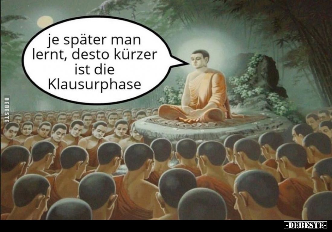 Je später man lernt, desto kürzer ist die Klausurphase