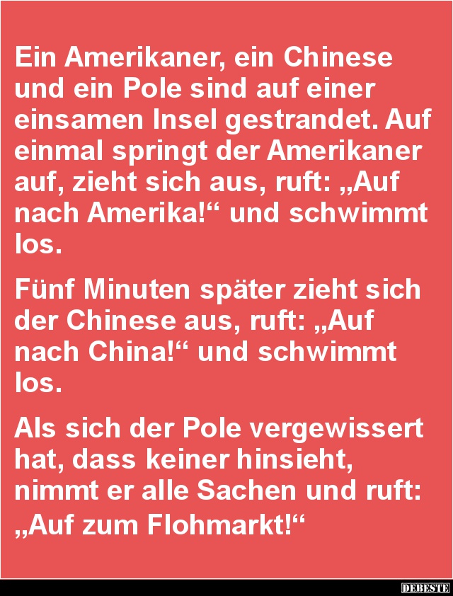 Ein Amerikaner, ein Chinese und ein Pole.. - Lustige Bilder | DEBESTE.de