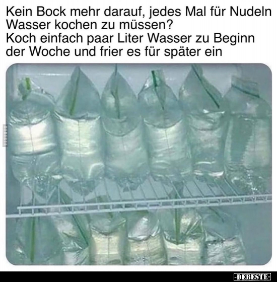 Kein Bock mehr darauf, jedes Mal für Nudeln Wasser kochen.. - Lustige Bilder | DEBESTE.de