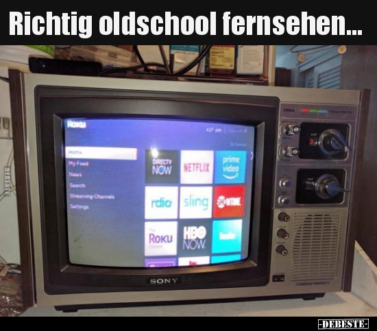 Richtig oldschool fernsehen... - Lustige Bilder | DEBESTE.de