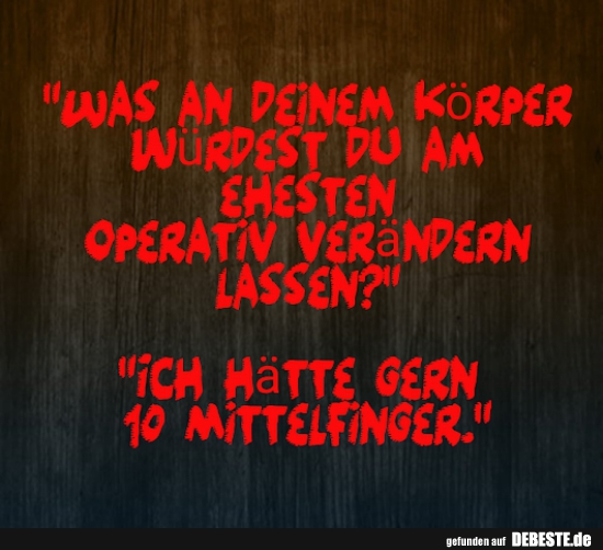 Was an deinem Körper würdest du am ehesten operativ..