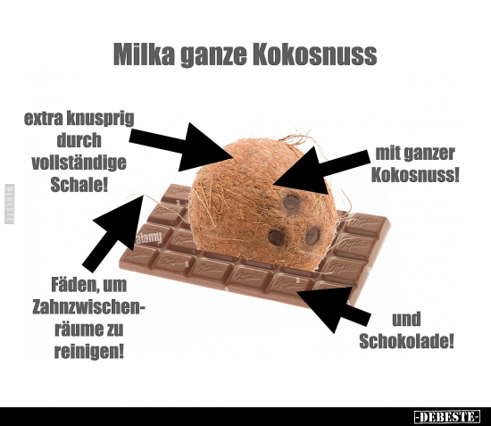 Milka ganze Kokosnuss.. - Lustige Bilder | DEBESTE.de