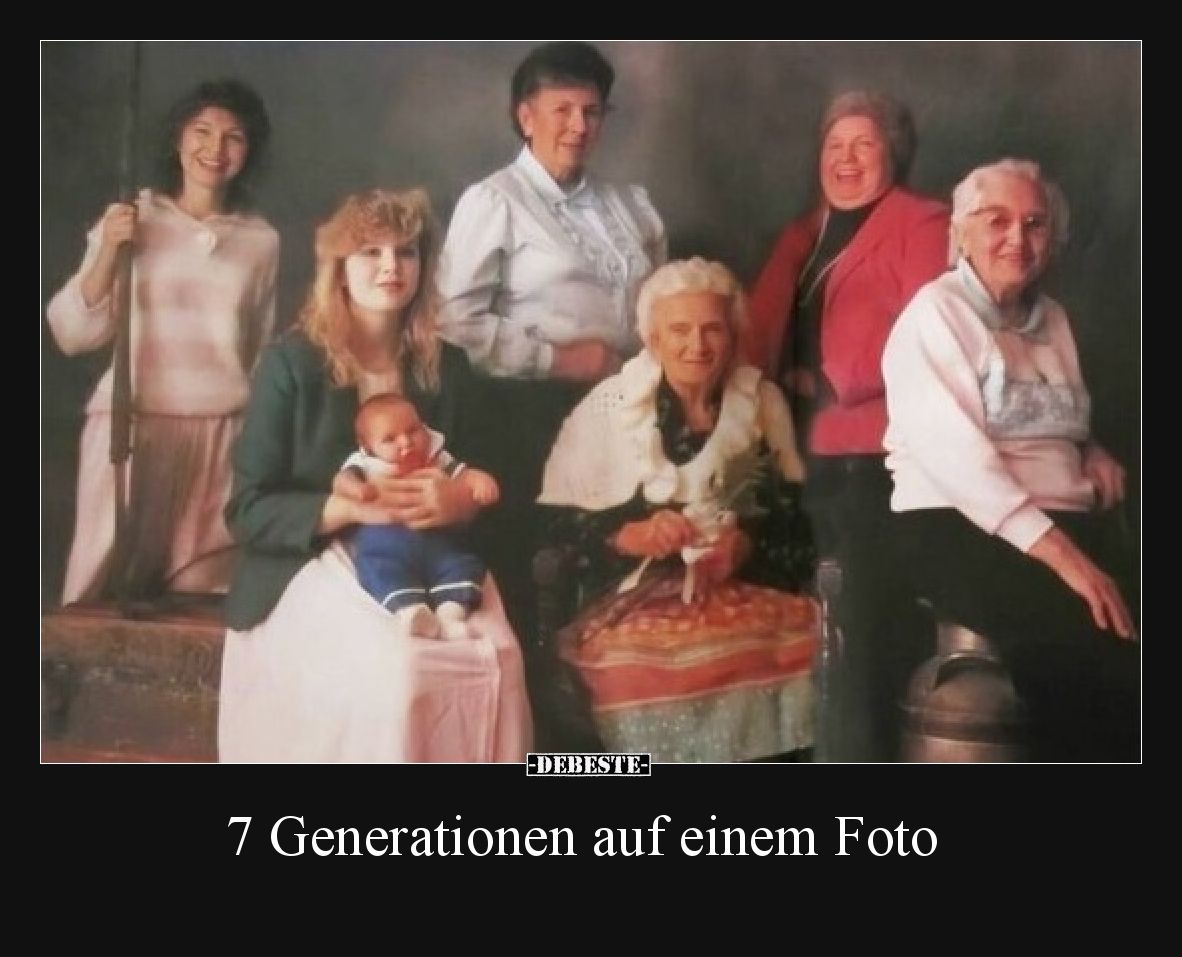 7 Generationen auf einem Foto