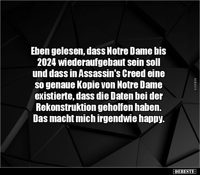 Eben gelesen, dass Notre Dame bis 2024 wiederaufgebaut.. - Lustige Bilder | DEBESTE.de