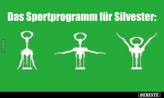 Das Sportprogramm für Silvester: - Lustige Bilder | DEBESTE.de