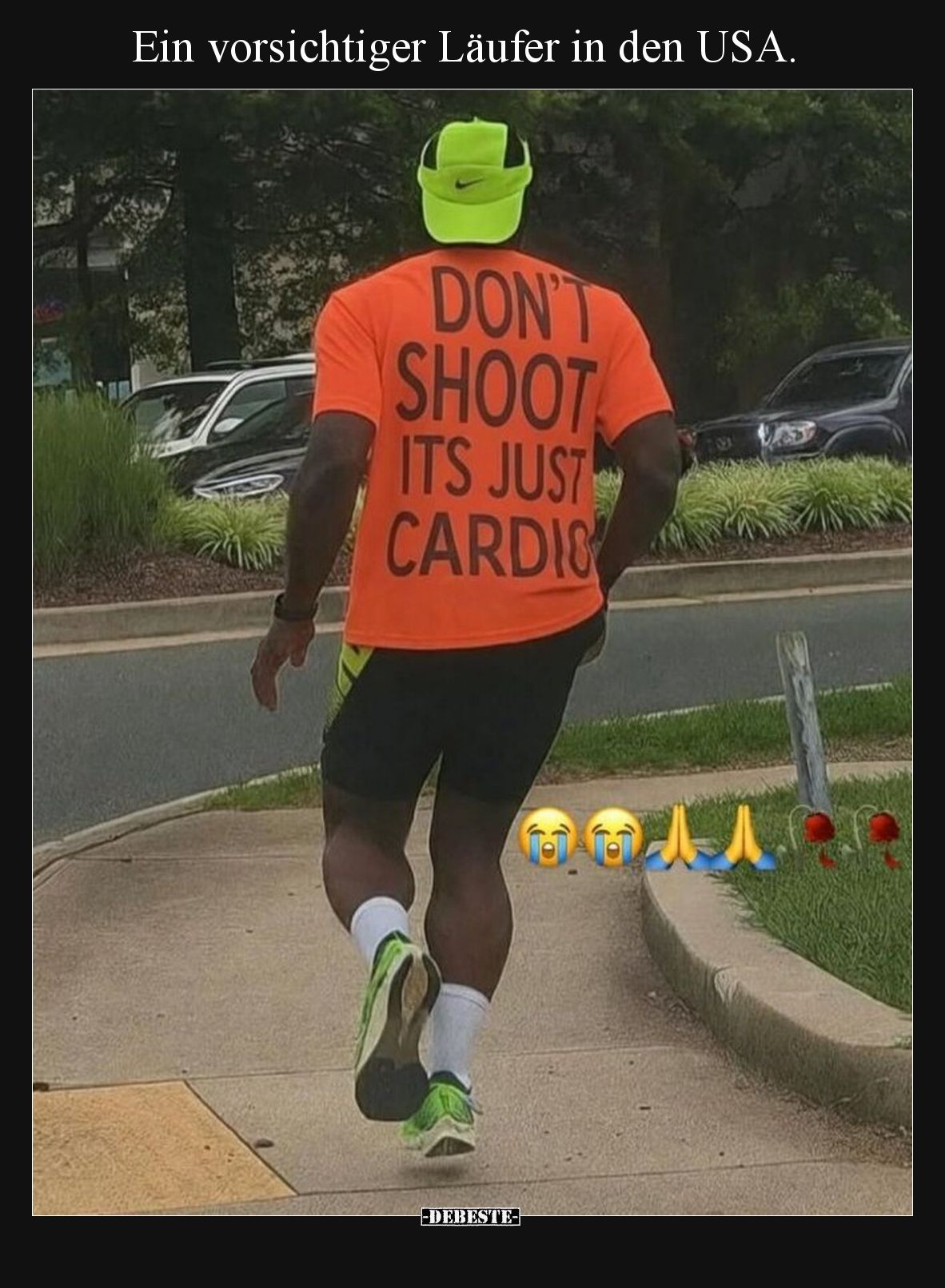 Ein vorsichtiger Läufer in den USA.
