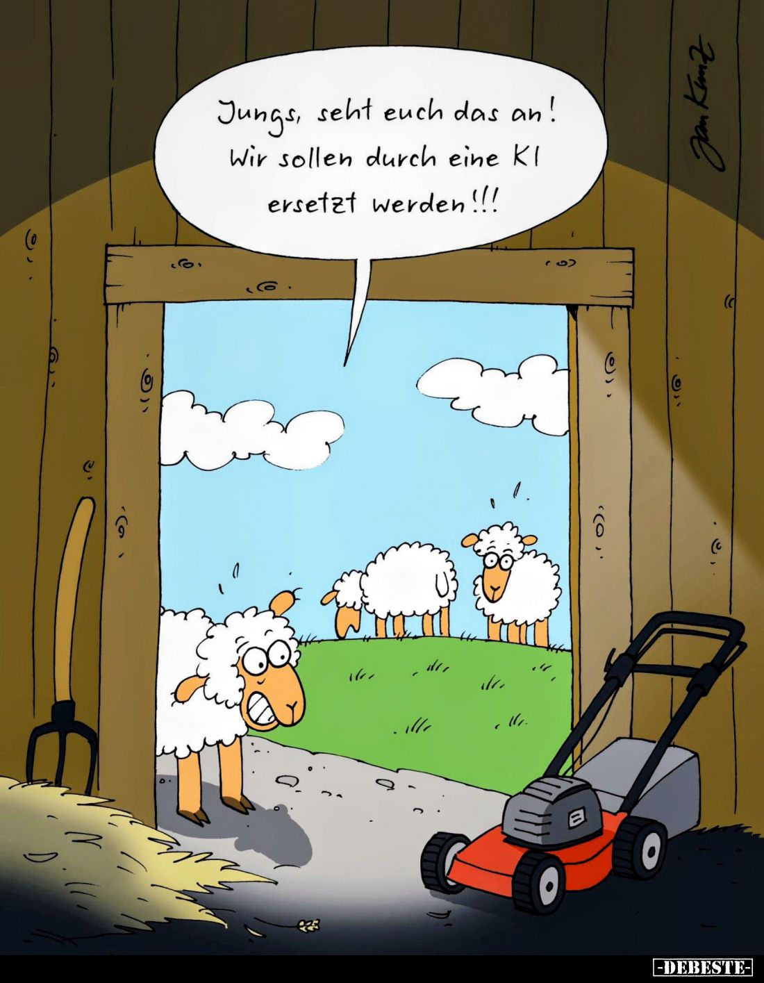 Jungs, seht euch das an! Wir sollen durch eine Kl ersetzt werden!!!