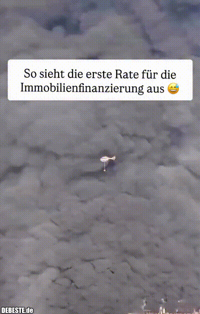 So sieht die erste Rate für die Immobilienfinanzierung aus.