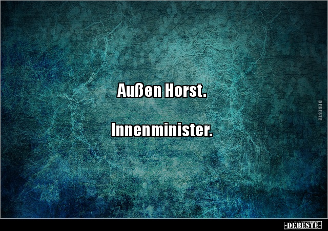 Außen Horst. Innenminister... - Lustige Bilder | DEBESTE.de