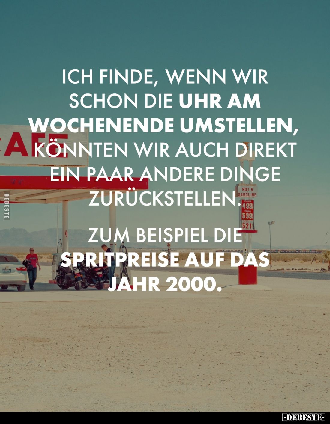 Ich finde, wenn wir schon die Uhr am Wochenende umstellen, könnten wir auch direkt ein paar andere Dinge zurückstellen.
Zum ...