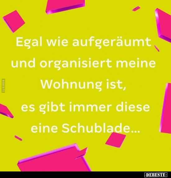 Egal wie aufgeräumt und organisiert meine Wohnung ist.. - Lustige Bilder | DEBESTE.de