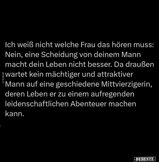 Frau, Nein, Scheidung, Mann, Leben